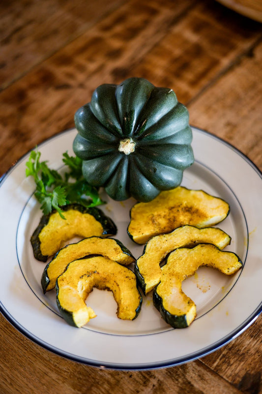Baked Acorn Squash with a Kiss